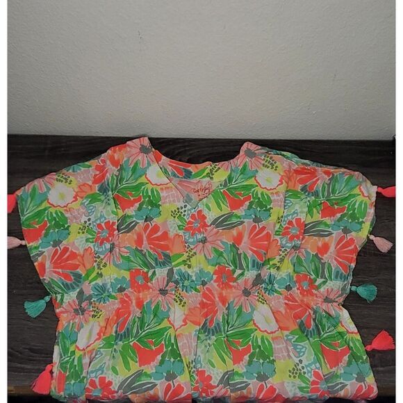 Cat & Jack Floral Caftan Swimsuit‎ Cover Up Dress XL(14/16) - Picture 2 of 6